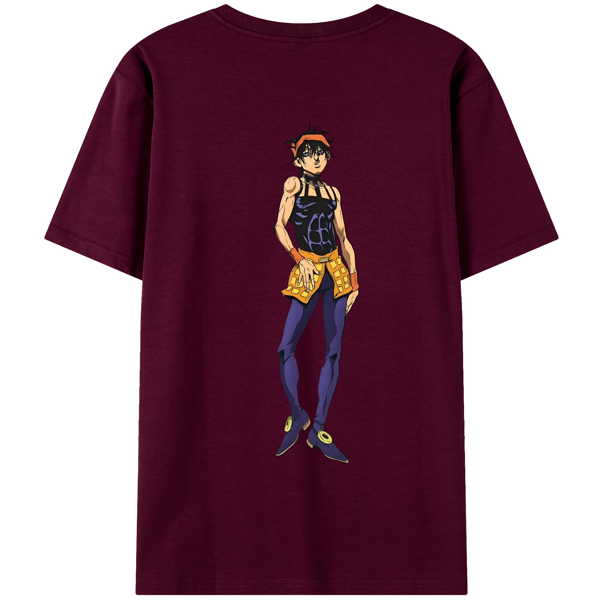（画像用） ジョジョの奇妙な冒険 ナランチャ?ギルガ JoJo's Bizarre Adventure Narancia Ghirga レディース半袖Tシャツ(バックプリント)